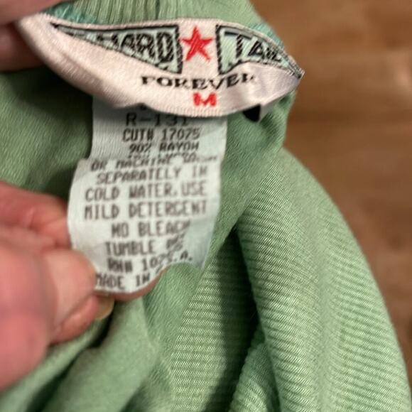 Dress- halter hardtail light green stretchy fabric -midi uneven hem - Picture 6 of 6